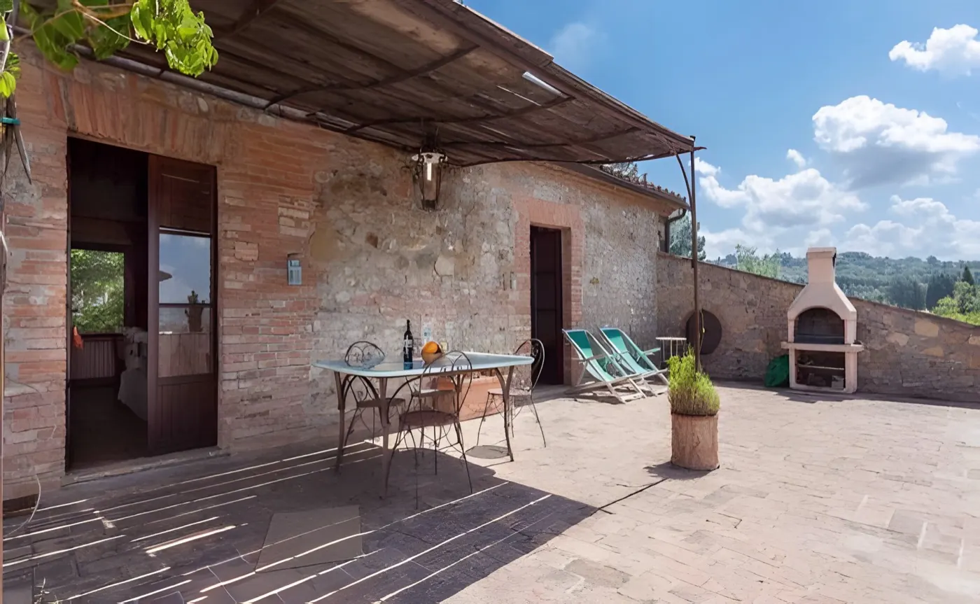 Terrazza · pergolato in ferro battuto